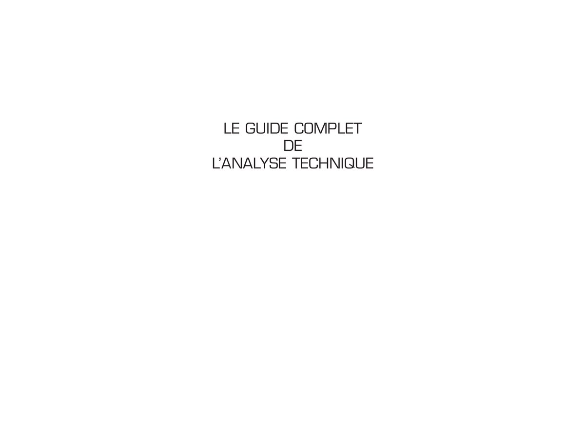 Le Guide Complet de l_Analyse Technique