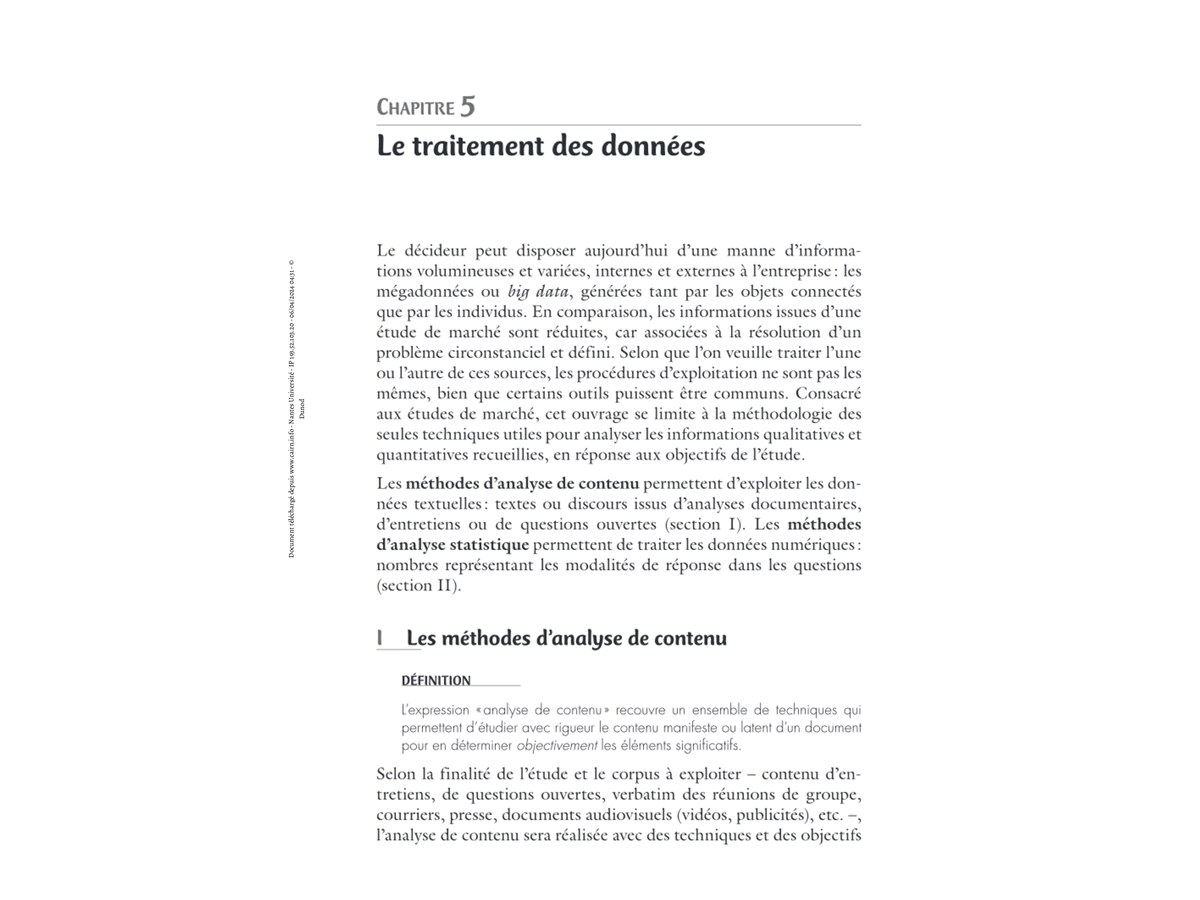 Les traitements des données