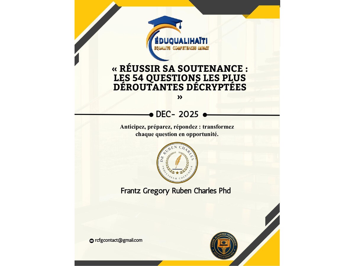 « Réussir sa Soutenance _Les 54 Questions les Plus Déroutantes Décryptées
