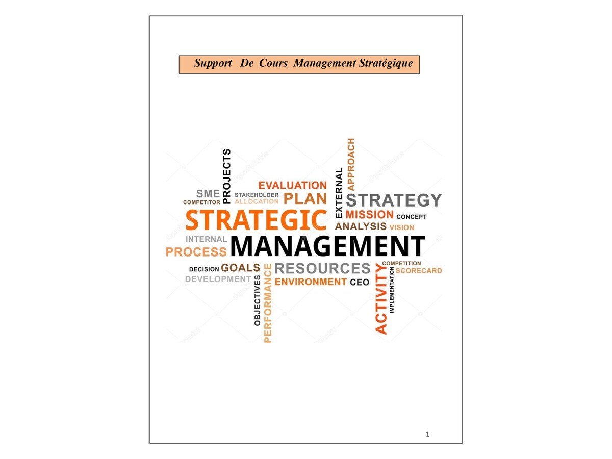 Support De Cours Management Stratégique