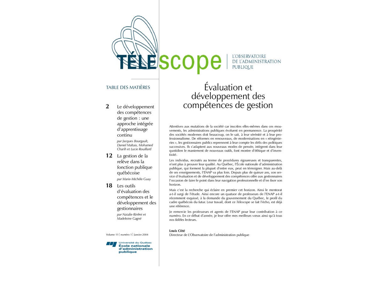 Évaluation et Développement des Compétences de Gestion